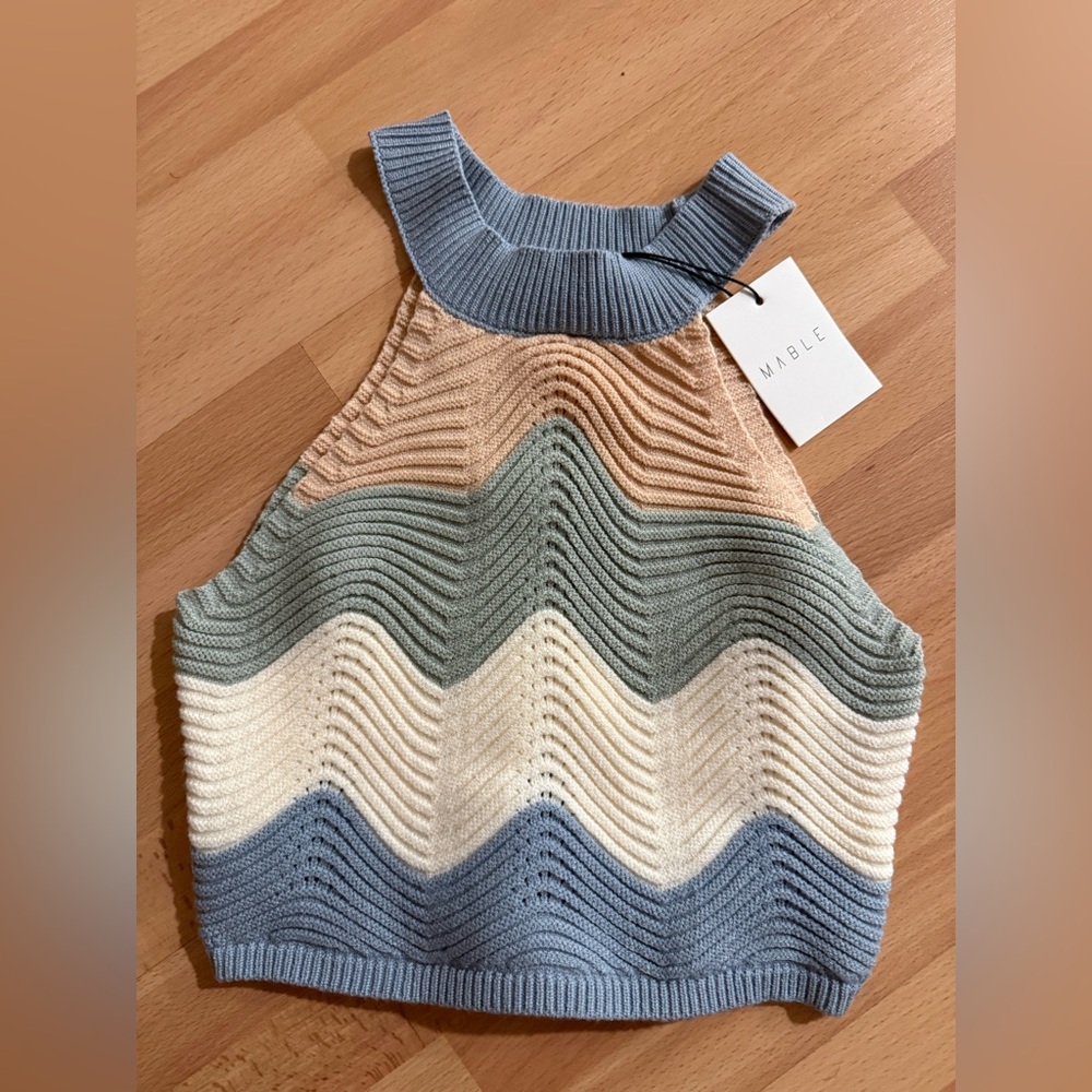 MABLE NWT halter knit tank
